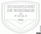 Wappen der FC Girondins de Bordeaux, Football Club des Girondins de Bordeaux, Französisch Fußballverein