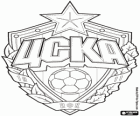 Embleme von ZSKA Moskau, Russische Fußballnationalmannschaft. Professional’nyj Futbol’nyj Klub Central’nyj Sportivnyj Klub Armii, Russische ursprünglichen Namen transliteriert
