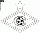 Emblem des FC Spartak Moskau, Russische Fußball-Club. Futbolni Klub Spartak Moskva, Russische ursprünglichen Namen transliteriert
