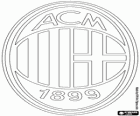Logo der AC Mailand, italienische Fußballverein in der Stadt Mailand. Associazione Calcio Milan, AC Milan, ursprünglichen Namen auf Italienisch