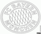 Logo des FC Bayern München, deutscher Fußballverein. Fußball-Club Bayern München, ursprünglichen Namen in Deutsch