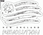 Logo der Fußball-Club in der MLS, New England Revolution von Massachusetts