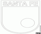 Emblem von Santa Fe CD, wie Independiente Santa Fe, Fußballverein in der Stadt Bogotá, Kolumbien bekannt