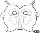 Schmetterling Maske für das Karnevalskostüm