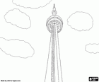 CN Tower, Kommunikations und Aussichtsturm mit einer Höhe von mehr als 553 Meter, Toronto, Ontario, Kanada