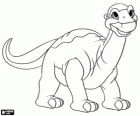Ein Baby namens Littlefoot Apatosaurus ist einer der Protagonisten des Films In einem Land vor unserer Zeit