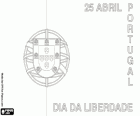 Freiheitstag, 25. April, um Portugals Nationalfeiertag der Nelkenrevolution von 1974 gedenken