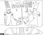Steine ​​mit Hieroglyphen-Inschriften aus einer der großen Dynastien der Pharaonen eingraviert