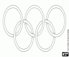 Die Olympischen Ringe. Olympische Flagge