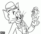 Tom und Jerry sehr elegante mit Melone und Fliege