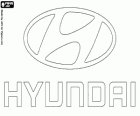 Hyundai-Logo, Marke des Autos in Südkorea