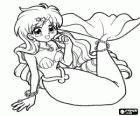 Hanon, die Meerjungfrau Prinzessin aus dem Süd-Atlantik. Pichi Pichi Pitch Mermaid Melody