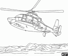 Helikopterflug über die Berge