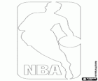 Logo der NBA, Basketball-Profiliga in den Vereinigten Staaten von Amerika