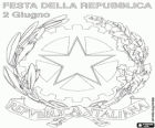 Italienische Republik Tag ist am 2. Juni gefeiert, um den 1946 Verfassungsreferendum gedenken. Wappen Italiens