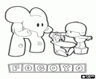 Pocoyo mit seinen Freunden Elly und Pato