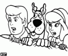 Scooby-doo mit seinen Freunden Fred und Daphne