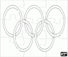 Puzzle der olympischen Flagge