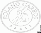 Logo der Französisch Open, Roland Garros. Die zweite der vier Grand-Slam-Turniere