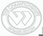 Logo von Wimbledon, das älteste Tennisturnier der Welt. Das dritte Grand Slam des Jahres