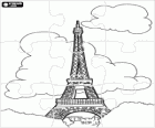 Puzzle der Eiffelturm in Paris, Frankreich