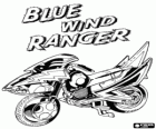 Die Tsunami-Zyklus, eines der Blue Wind Ranger Fahrzeuge. Power Rangers Ninja Storm