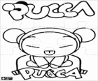 Pucca Puzzle. Pucca hat übermenschliche Kräfte, ein sehr witzig und unglaublich schnell
