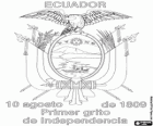 Unabhängigkeitstag von Ecuador. In Gedenken an den ersten Schrei der Unabhängigkeit, 10. August 1809