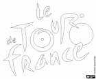 Logo der Tour de France, inszenierte die erste und berühmteste Radrennen der Welt, das während drei Wochen in Frankreich