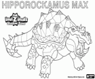 Hipporockamus Max. Invizimals Schattenzone. Eine gewaltige Krieger von enormer Größe und starke Beine, die den ganzen Tag verbringt weinen