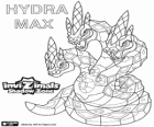 Hydra Max. Invizimals Schattenzone. Strange und gefährliche Kreatur mit drei Köpfen, die in Stein zu verwandeln diejenigen, die in ihren Augen sehen