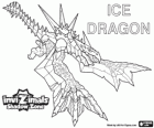 Ice Dragon. Invizimals Shattenzone. Lebt in den Gletschern der Antarktis Ebenen, schützt eine gefrorene Haut ihn