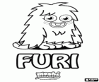Furi. Moshi Monsters. Eine kleine zottige troll