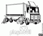 Dekorieren Sie den LKW-Anhänger, Lastwagen mit Anhänger von Playmobil