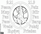 Antikriegstag. Weltfriedenstag. 21. September ist für den Frieden und die Abwesenheit von Krieg gewidmet