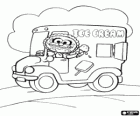 Baby Animal party Eis essen und ein Eis Lkw-Fahren. Muppet Babies
