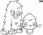 Furi und Poppet, zwei lustige monster aus Moshi Monsters
