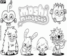 Alle Monster von Moshi Monsters: Furi, Katsuma, Poppet, Zommer, Luvli, Diavlo
