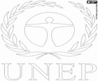 UNEP-Logo, Umweltprogramm der Vereinten Nationen. UNEP, Akronym in Englisch