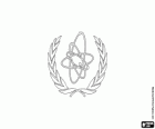 Flagge der Internationale Atomenergie-Organisation, IAEA
