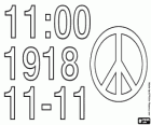 Waffenstillstandstag, zum Gedenken an das Ende des Ersten Weltkriegs. Der Waffenstillstand war um 11 Uhr in Kraft am Tag 11 der Monat 11, 1918