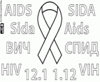 Welt-Aids-Tag am 1. Dezember. Die rote Schleife ist das weltweite Symbol der Solidarität gegen Aids