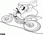 Mario Bros auf einem Motorrad