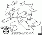 Zoroark, diese Pokémon ähnlich wie ein Fuchs ist die Entwicklung der Zorua