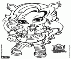 Baby Clawdeen, die kleine Tochter des Werwolfs, einer Charakter von Baby Monster High