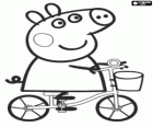 Peppa Pig Reiten ihr Fahrrad
