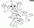 Mädchen mit ihrem Teddybär