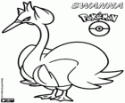 Swaroness, Suwanna, der weiße Vogel-Pokémon. Entwickelt von Piccolente