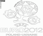 Logo 2012 Fußball Europameisterschaft. Polen und der Ukraine UEFA EURO 2012