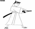 Samurai Jack mit dem katana